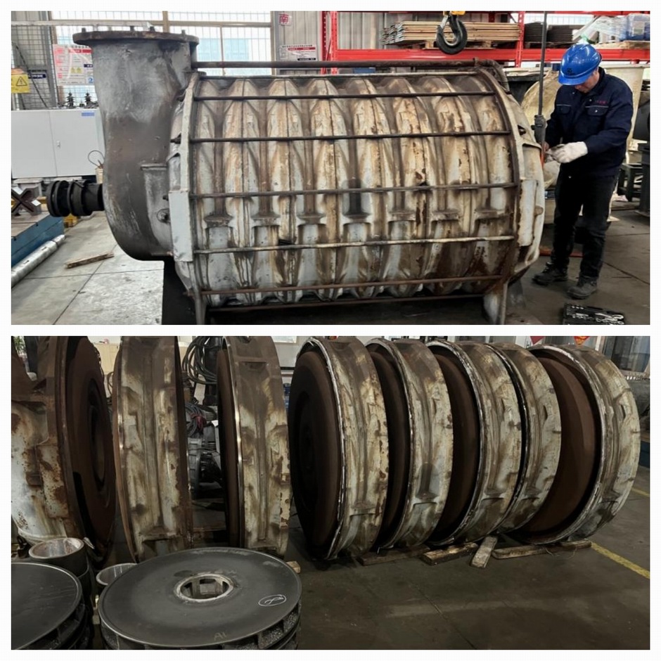 蘇州某炭黑廠 GD(佶締納士) 多級(jí)風(fēng)機(jī)維修案例