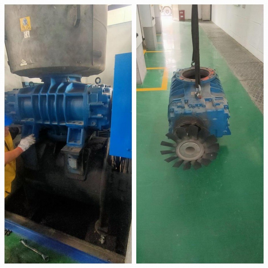 揚州某污水廠 艾珍GM130 羅茨風機維修案例