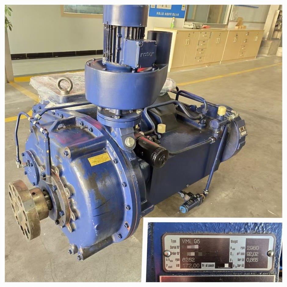 艾珍VML95螺桿風機主油泵失效，造成齒輪及轉(zhuǎn)子損壞