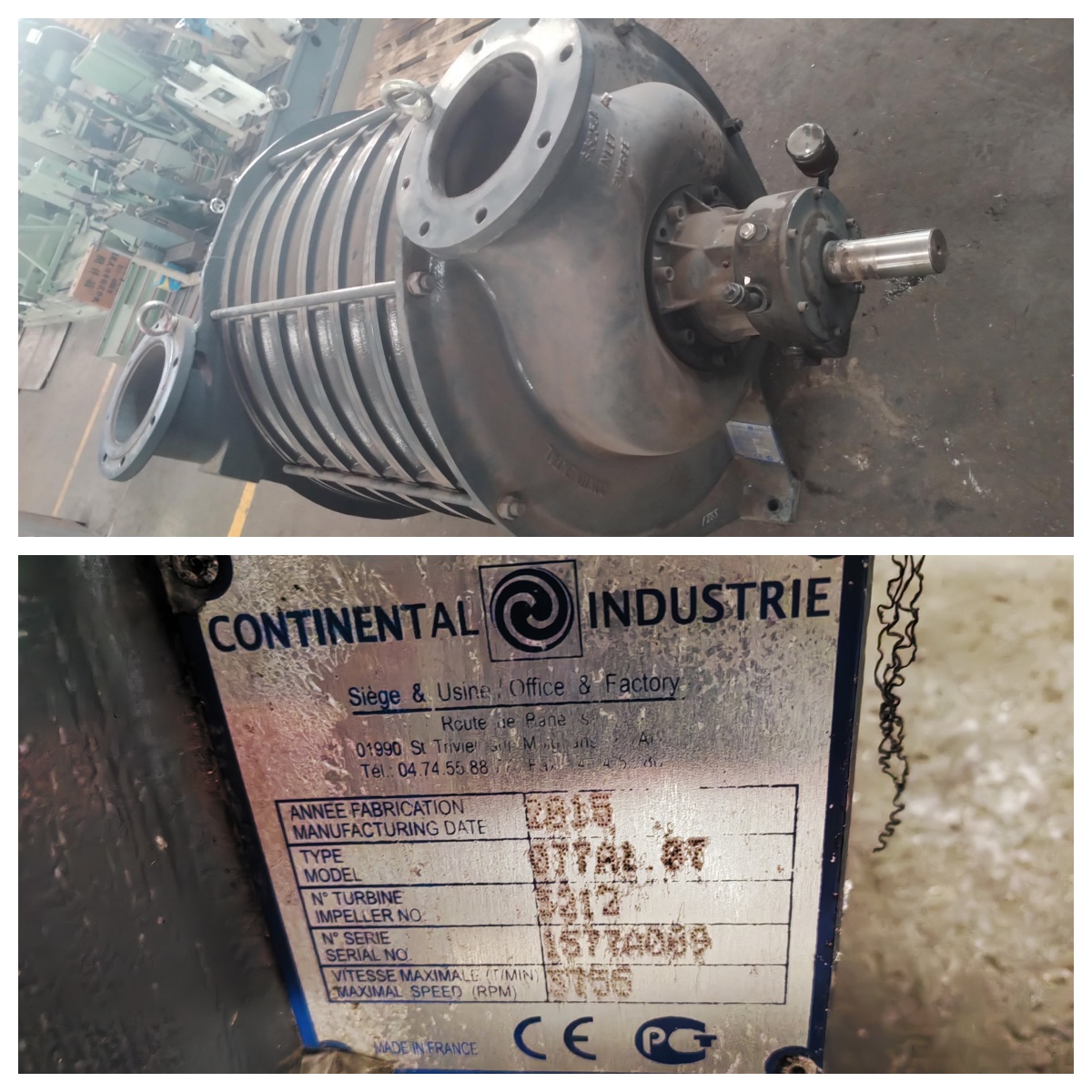 歐陸 077A型 多級(jí)離心風(fēng)機(jī)振動(dòng)值報(bào)警檢修